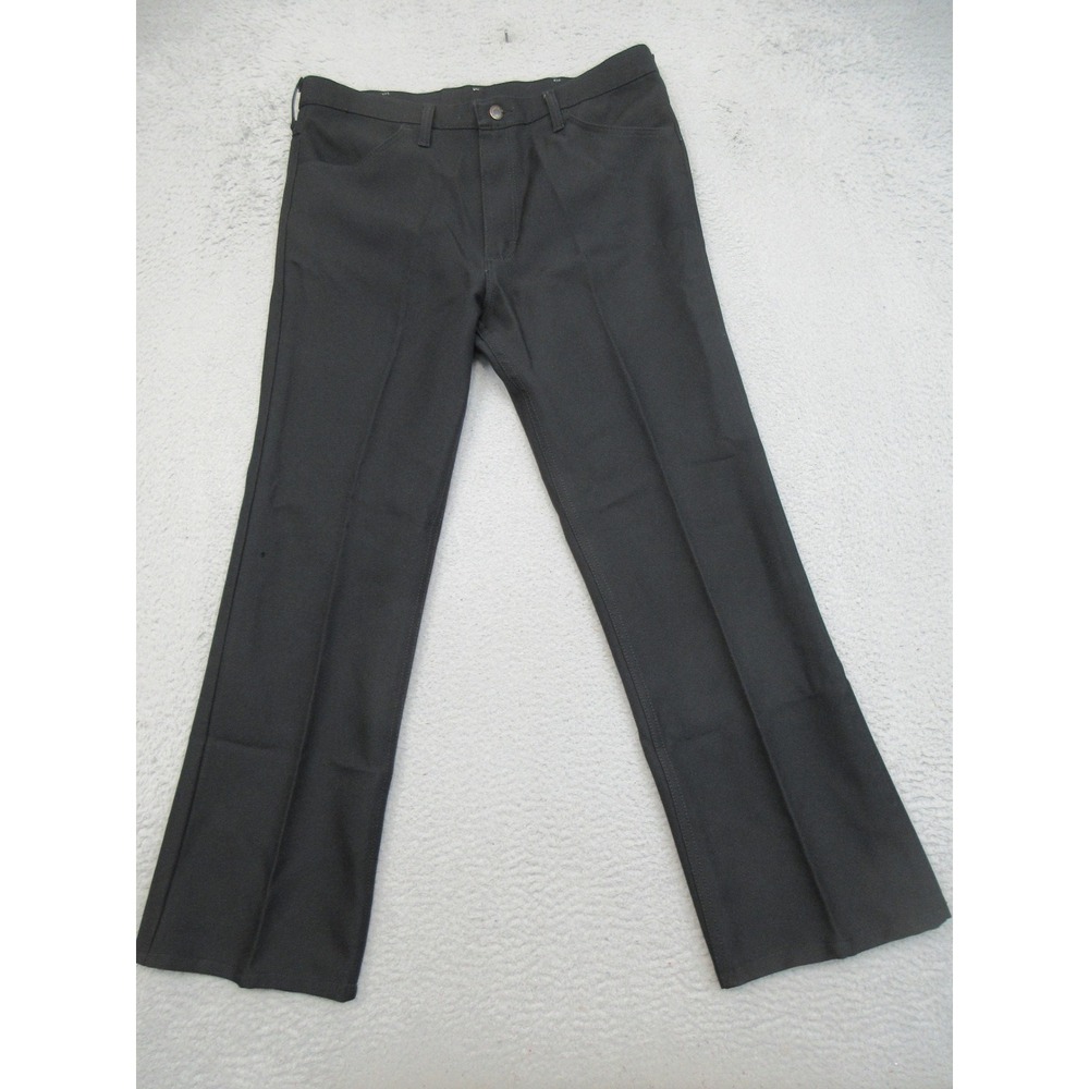 Vtg Wrangler Wrancher Dress Jeans Mens 36x31 Black Western Cowboy Americana